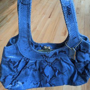COACH - Ergo Snake Patent Leather Purse Bag (Rare Blue/Black)